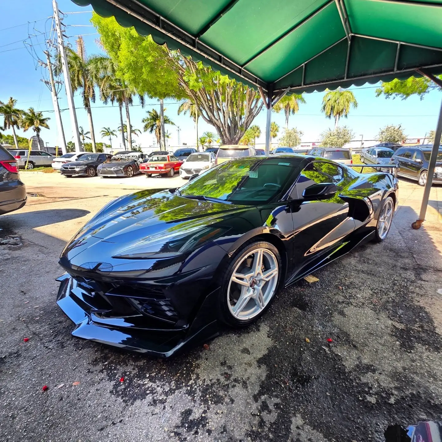 Corvette ZR1 after collision repair and repaint at Marlin Motors in Cutler Bay, FL