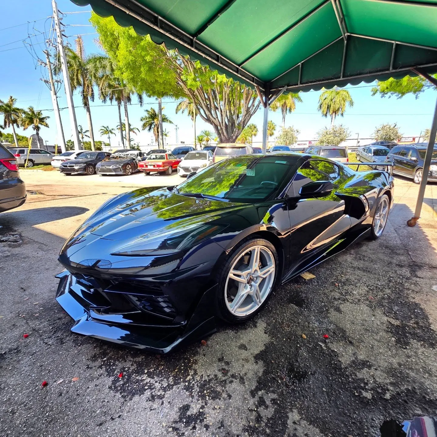 Corvette ZR1 after collision repair and repaint at Marlin Motors in Cutler Bay, FL