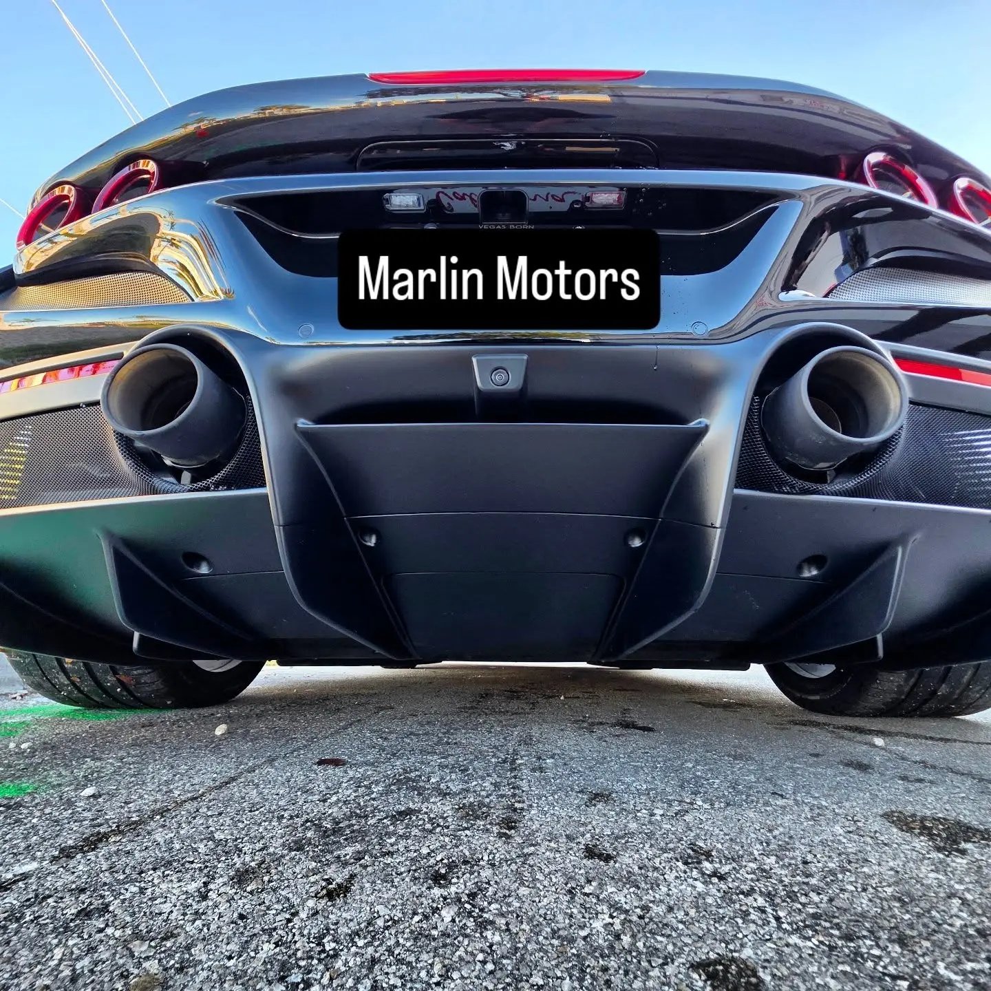 Ferrari after collision repair and repaint at Marlin Motors in Cutler Bay, FL
