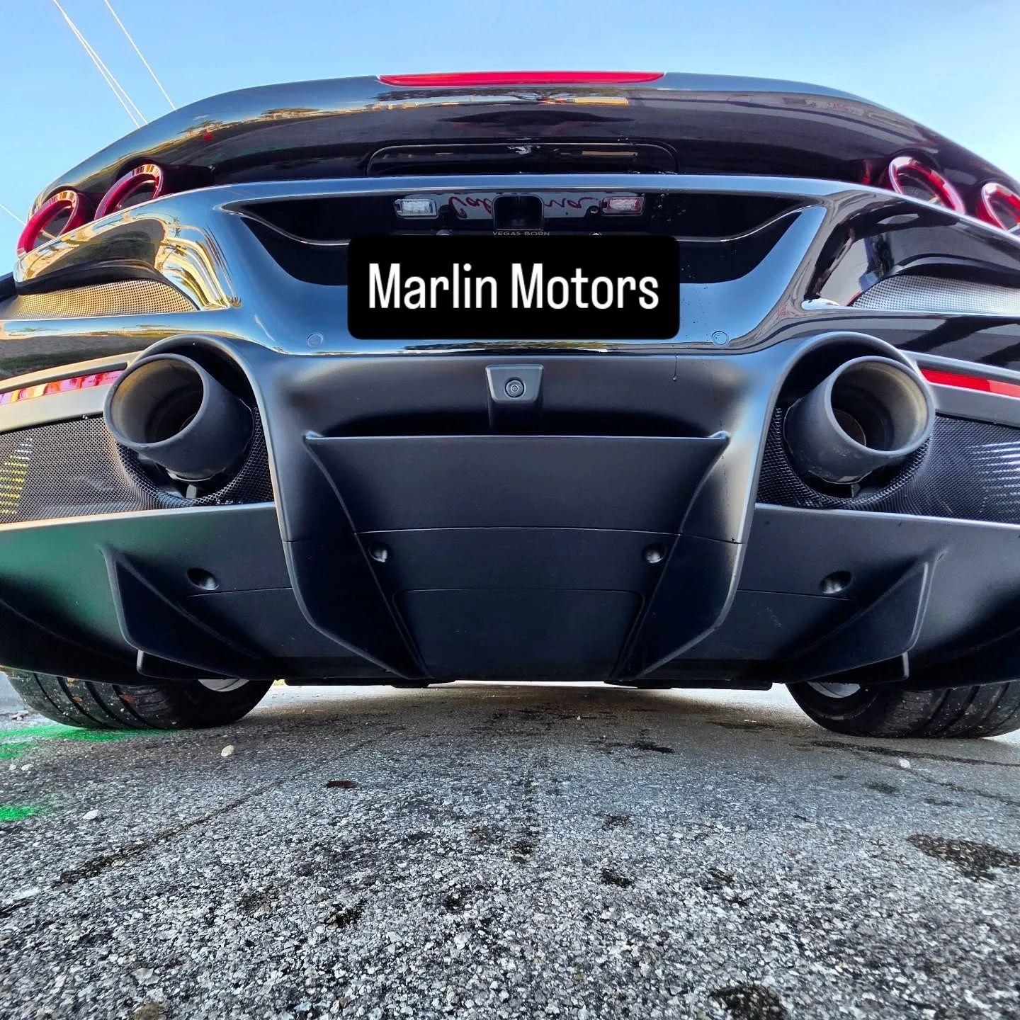 Ferrari after collision repair and repaint at Marlin Motors in Cutler Bay, FL
