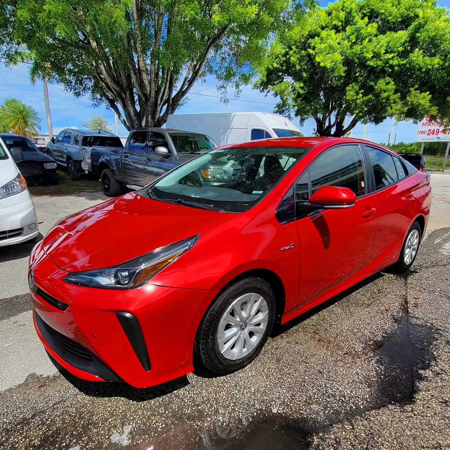 Toyota after collision repair and repaint at Marlin Motors in Cutler Bay, FL